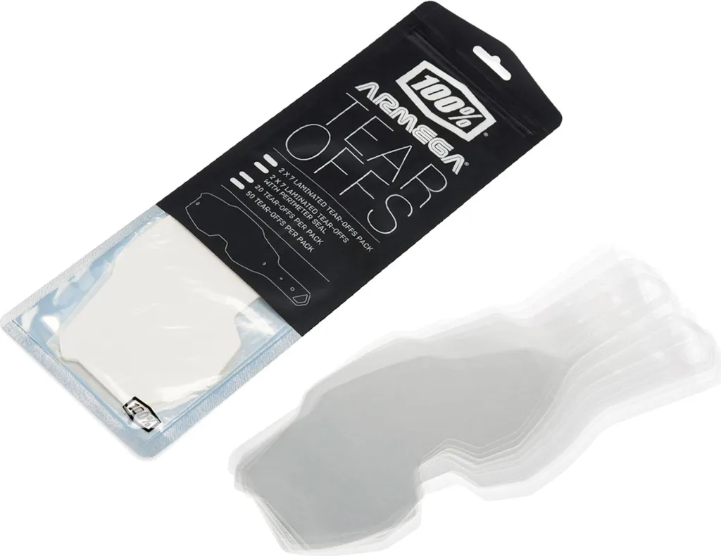 100% Armega Tear-off Standard - Pack de 50 Tirages Transparents One Size