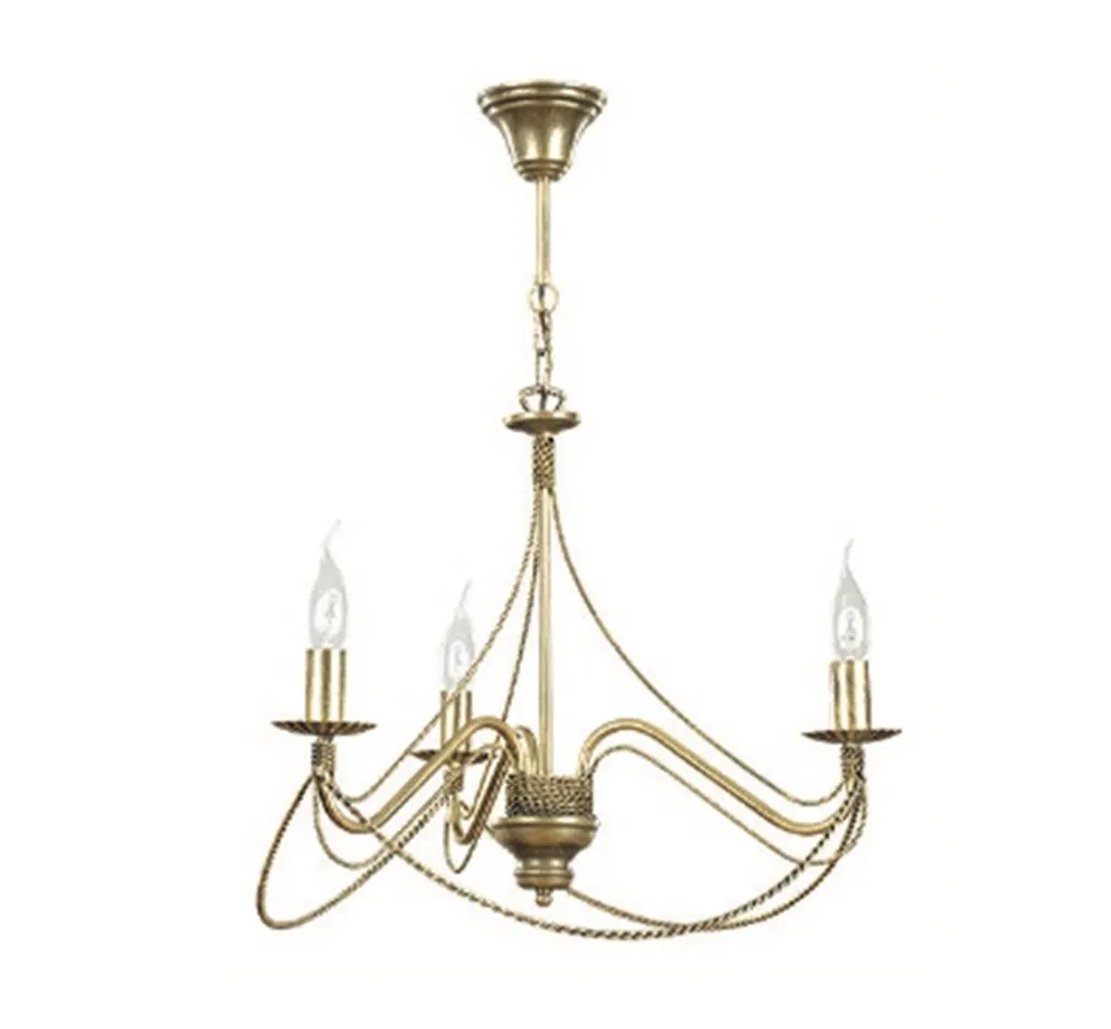 Plafonnier Lustre Doré TORI 3 Emibig - Luminaire Design 3 Lampes E14