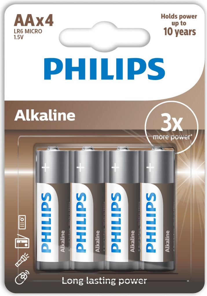 Philips LR6A4B/10 pile domestique Batterie à usage unique Image du produit 