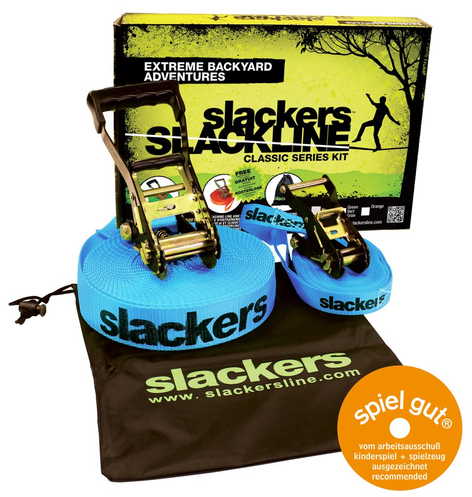 SCHILDKRÖT FUN SPORTS SLACKERS Slackline CLASSIC 15m, ink Keine Farbe -