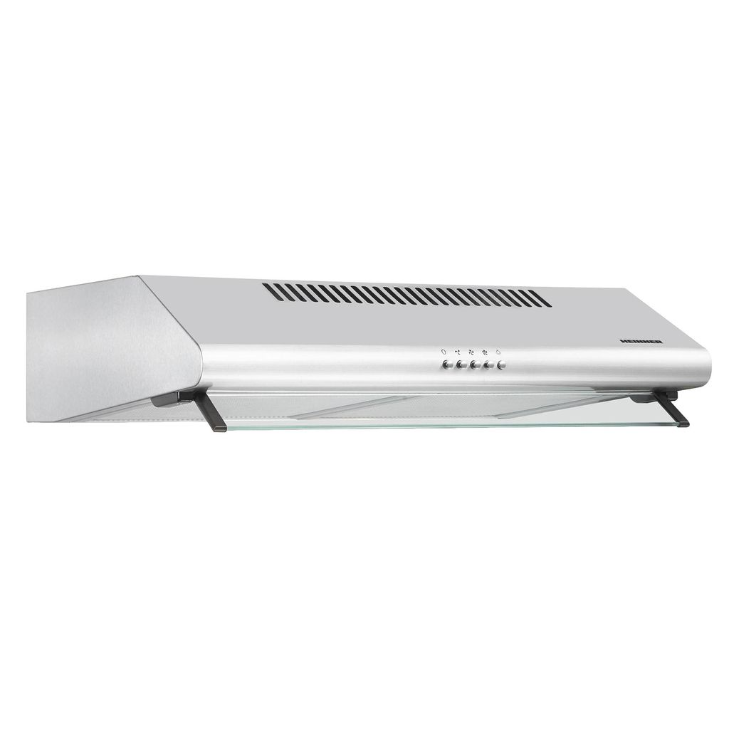 Heinner XCH-450S Unterbau-Dunstabzugshaube 60 cm, 326,4 m³/h, 3 Stufen, 60 W, 1×2 W LED, Silber