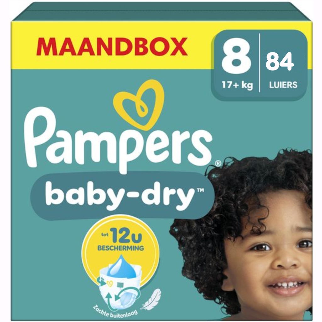 Pampers Baby Dry – Größe 8 – Monatspackung – 84 Stück – ab Produktbild 
