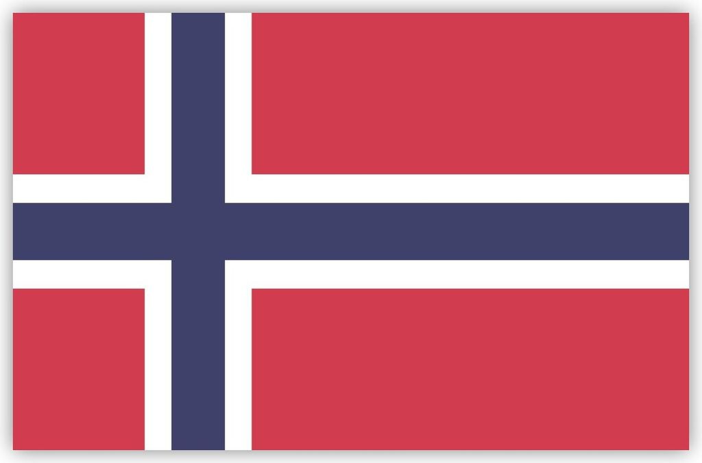 6 Stück Folienaufkleber Norwegen Norway Flagge Sticker PVC Aufkleber Flagge Format ca. 85 x 55 mm Flaggenaufkleber für Innen und Außen verwendebar