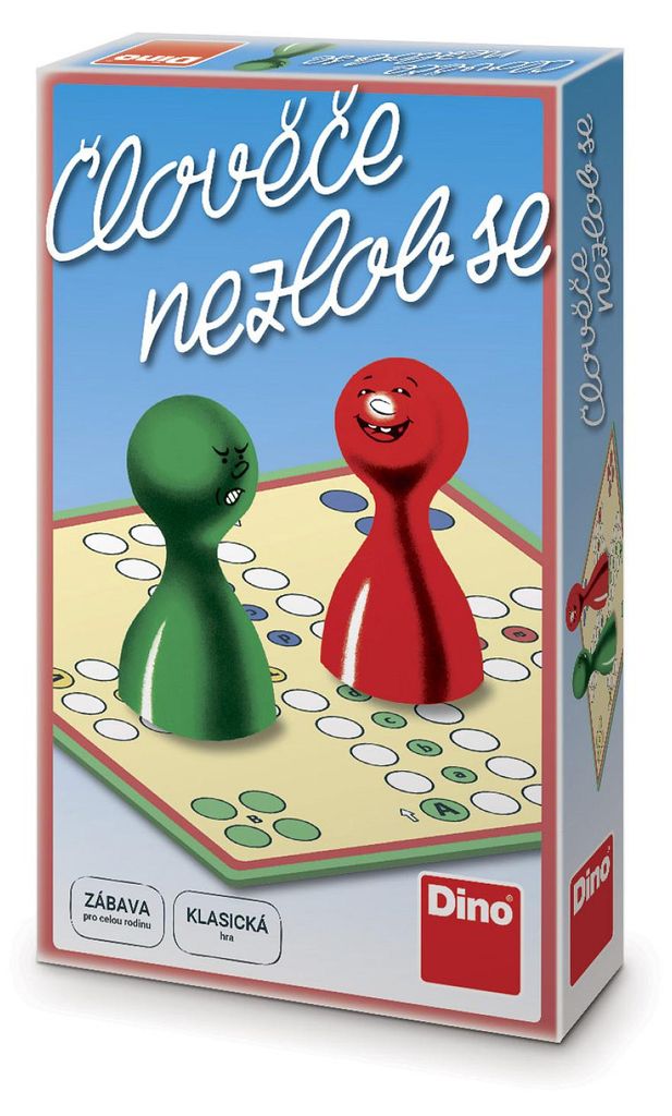 „Mensch, ärgere dich nicht“ – Gesellschaftsspiel für unterwegs in einer Schachtel (12 x 18 x 4 cm)