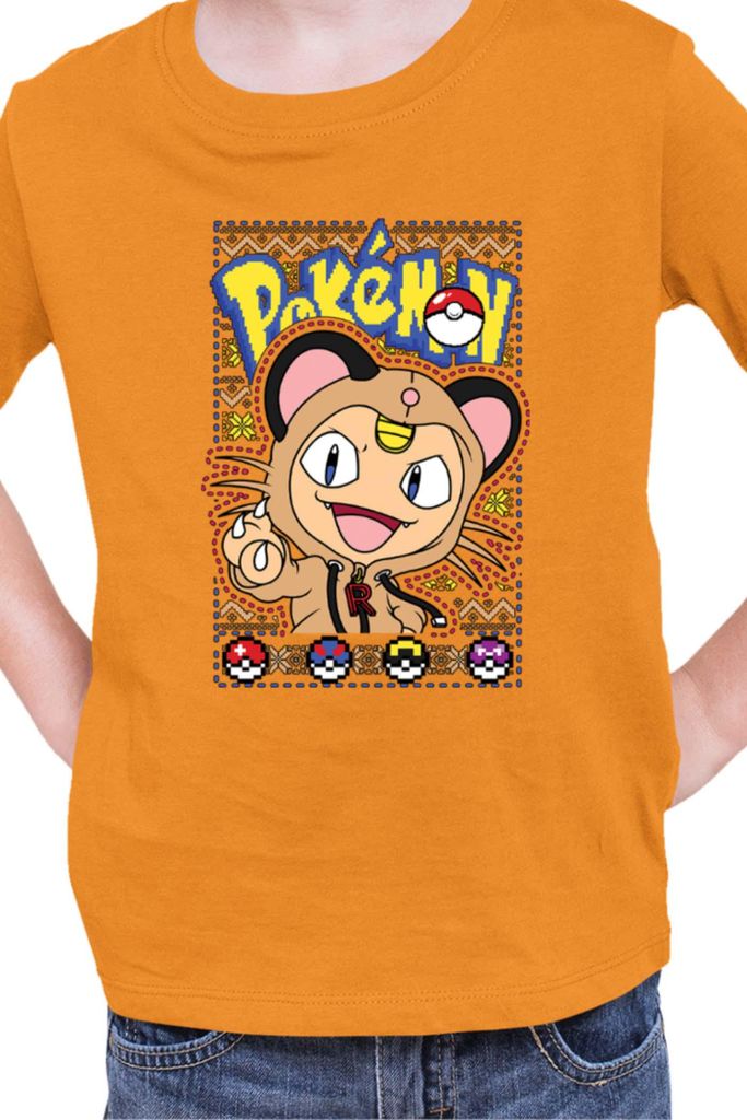 Kinder T-Shirt Japan Manga Anime Comics Pokemon 031, / Orange