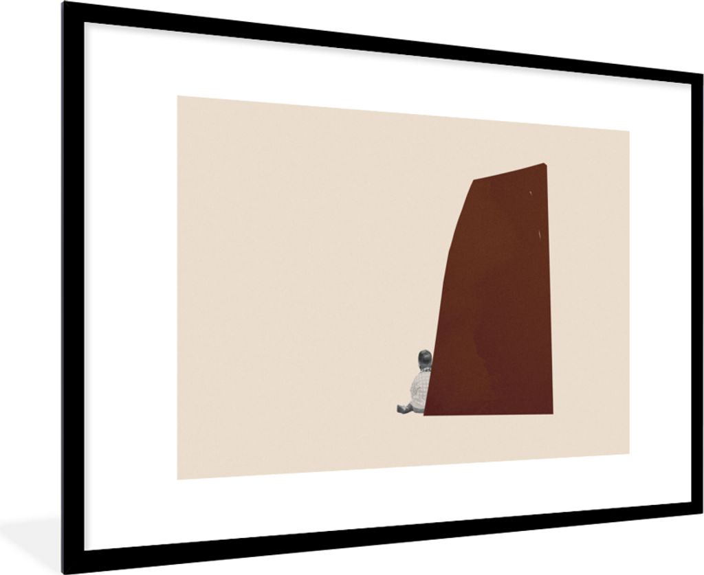 MuchoWow® Gerahmtes Poster Vintage - Pastell - Junge 90x60 Produktbild 