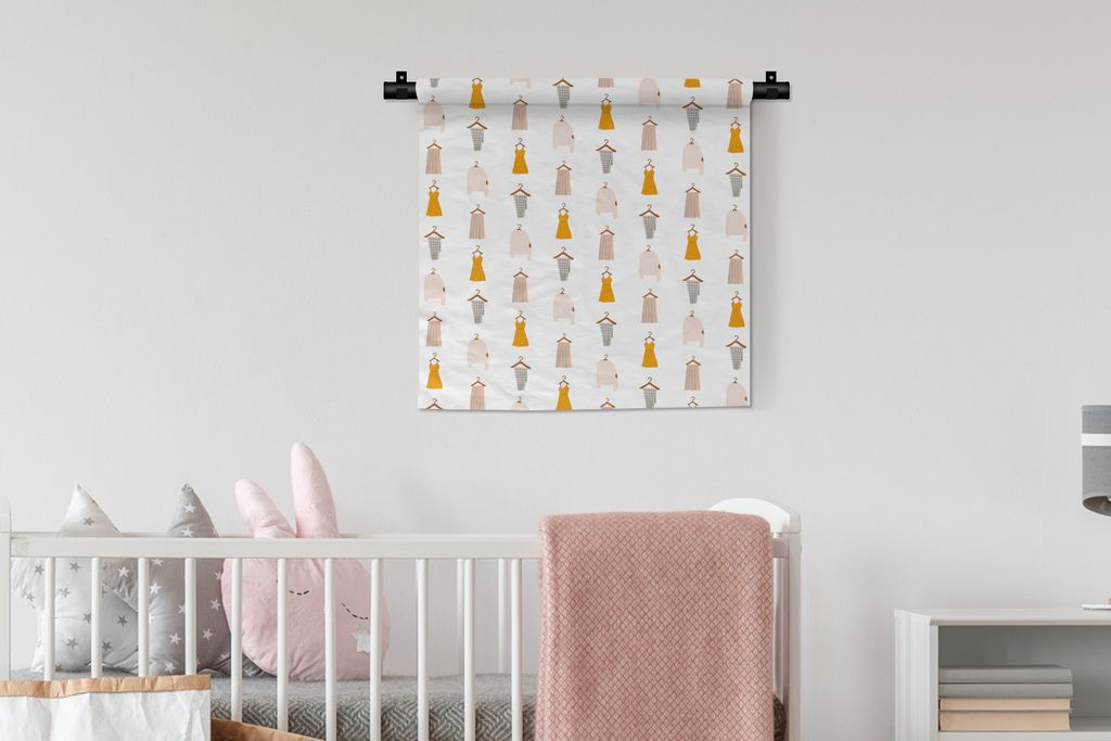 MuchoWow® Wandteppich Wandbehang Kleidung - Muster - Farben Produktbild 
