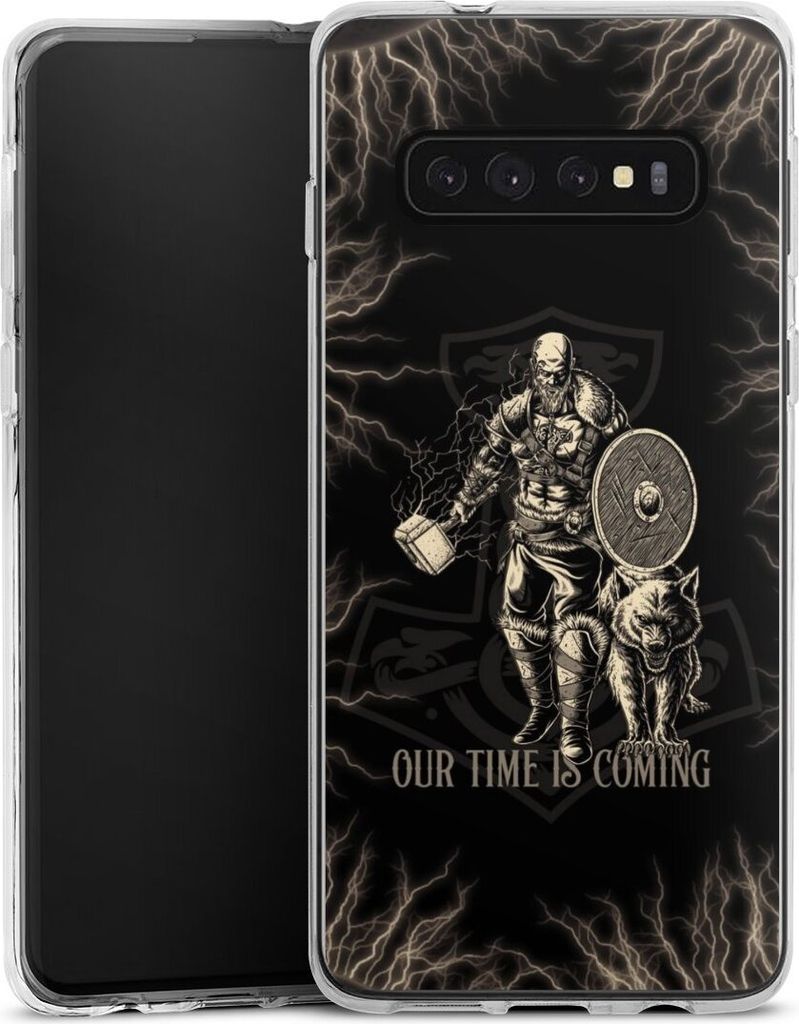 DeinDesign Handyhülle für Samsung Galaxy S10 Plus Silikon Hülle Case Smartphone Schutzhülle Serienmotiv Vikings Wikinger