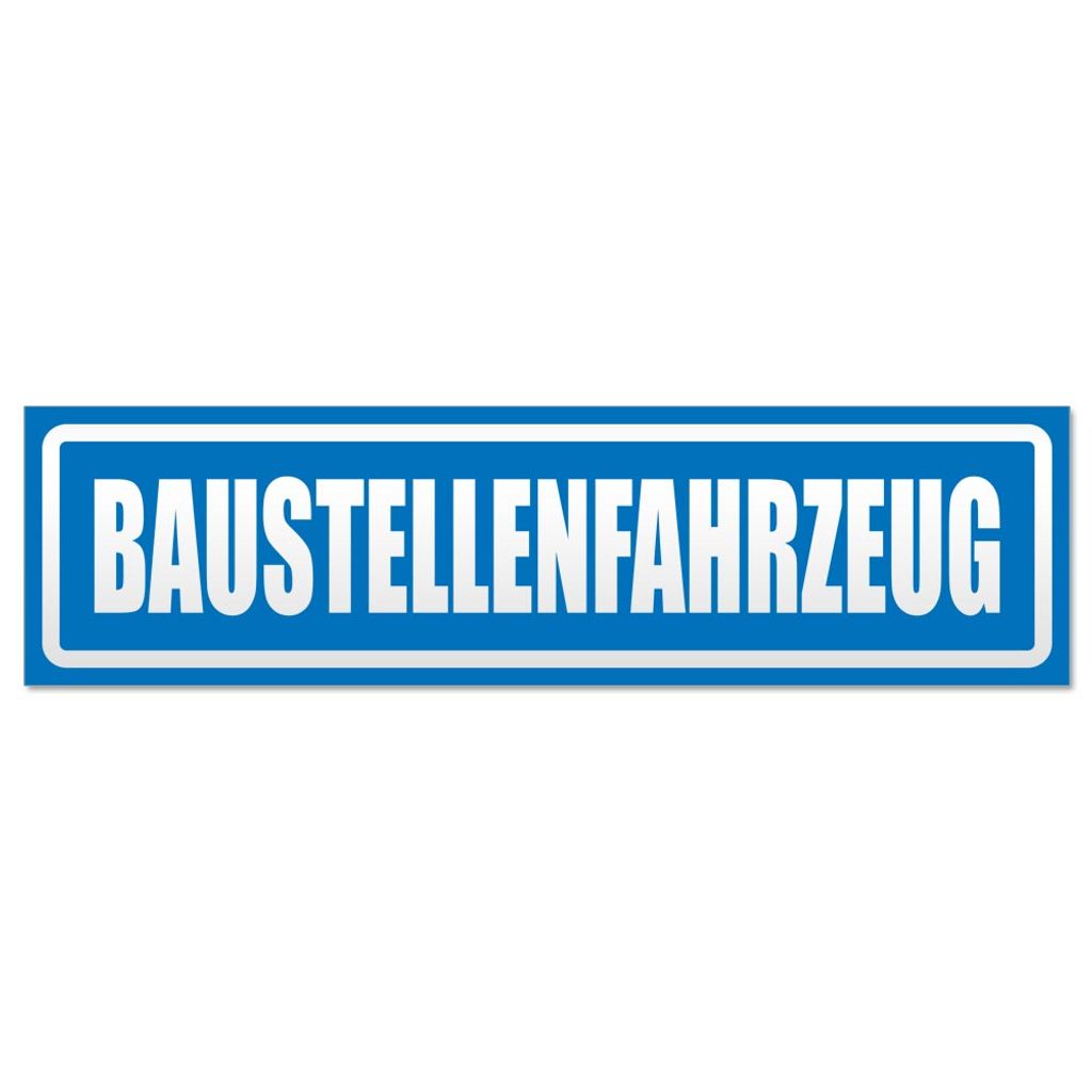 Baustellenfahrzeug invertiert Magnetschild Schild magnetisch