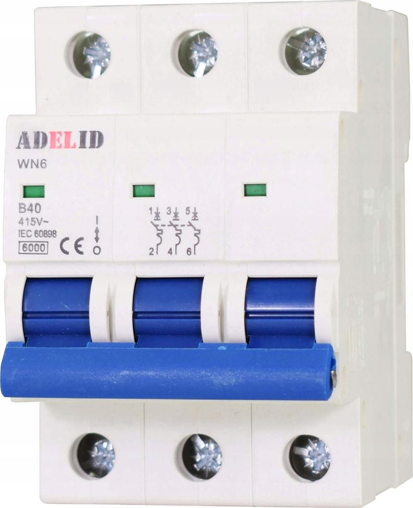LS-Schalter Leitungsschutzschalter Sicherungsautomat 3-polig B 25A 230/400V AC