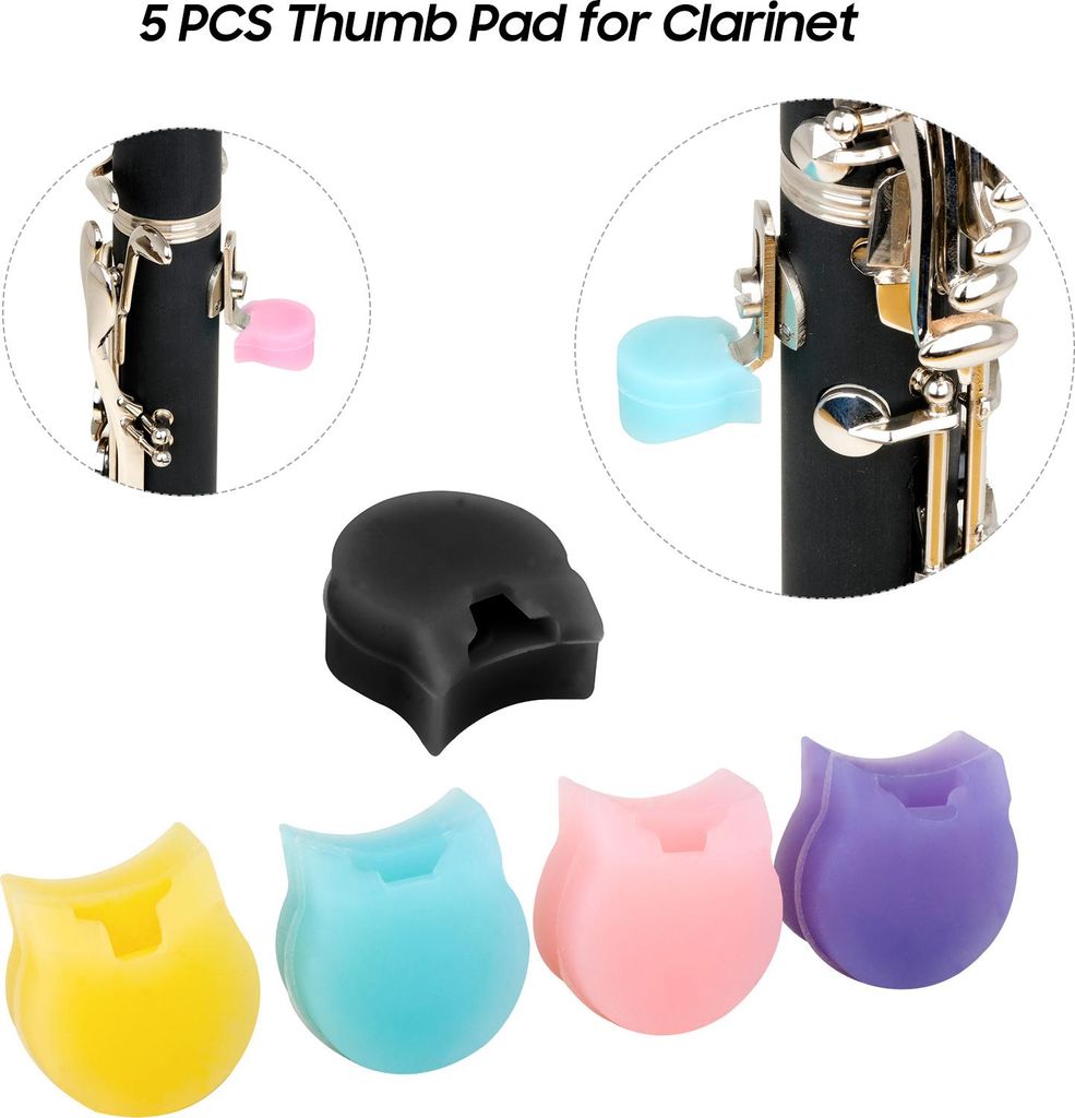 5 PCS Klarinette Daumen Pad Oboe Rest Kissen Silikon Schutz Blasinstrument Zubehör