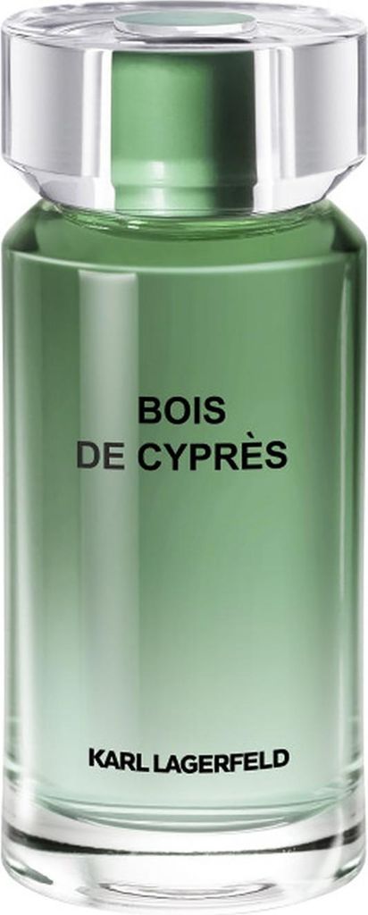 A product shot of a bottle of Karl Lagerfeld Bois de Cyprès EDT.