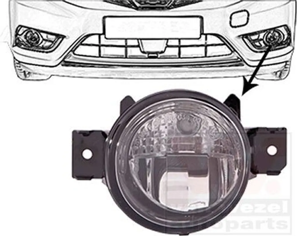 VAN WEZEL 3341995 PS19W Faro antinebbia sinistro per RENAULT Alaskan Pickup Faro antinebbia