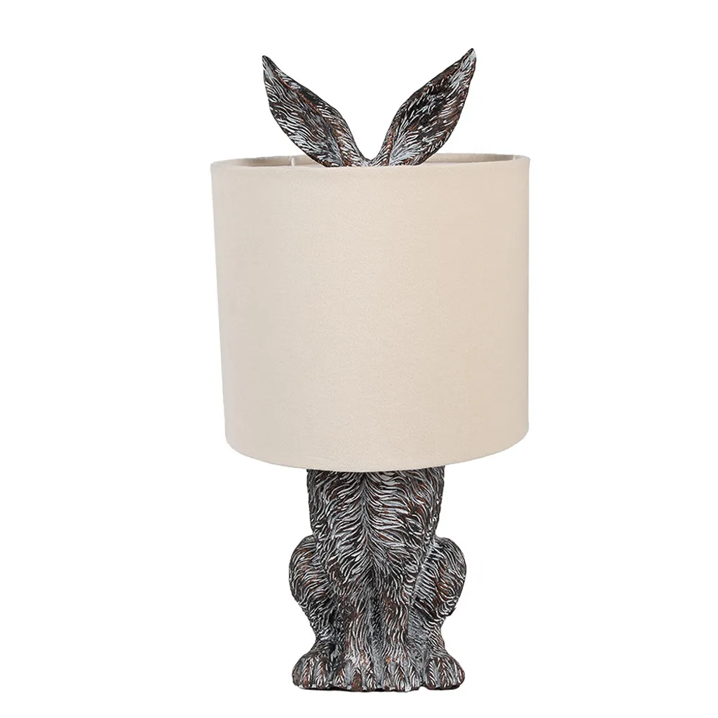 Lampada Coniglio Clayre & Eef 43cm | Illuminazione Shabby Marrone Beige