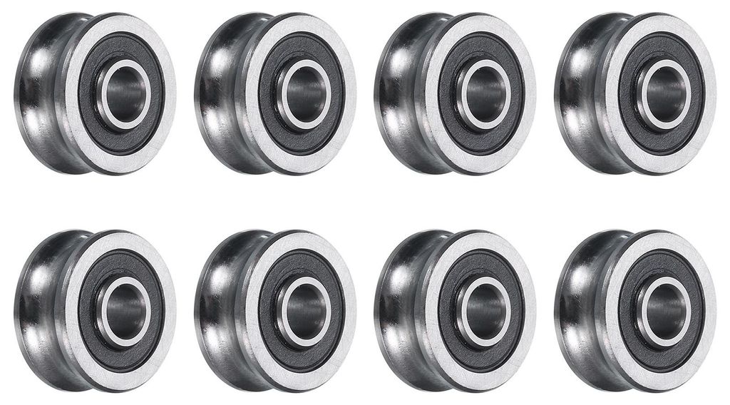 8 Stš¹ck Kugellager SG10 U-Nut-Fš¹hrungslager 4x13x6mm U-Nut-Rollenrad (GCr15) Chromstahl-Lager fš¹r Umlenkrollen