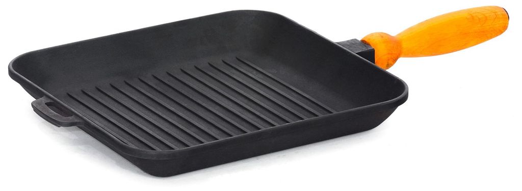Grillpfanne 28 cm Gusseisen Steakpfanne Bratpfanne Produktbild 