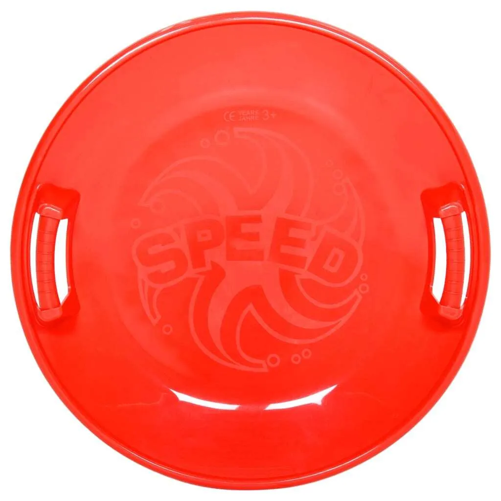 Luge disque en PP rouge 66,5 cm, traîneau circulaire ultra résistant