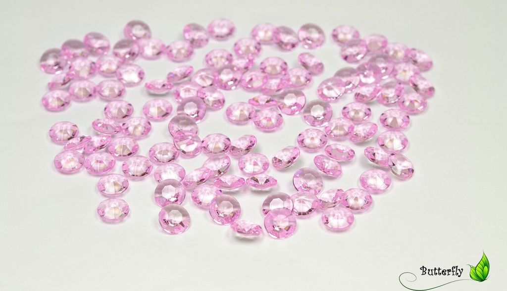10 x 100 Dekosteine Diamanten 12mm, Farbe:rosa 148