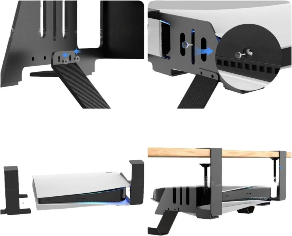 Support de Console PS5 Suspendu et Porte-Casque VR2 pour Gaming Setup - 4