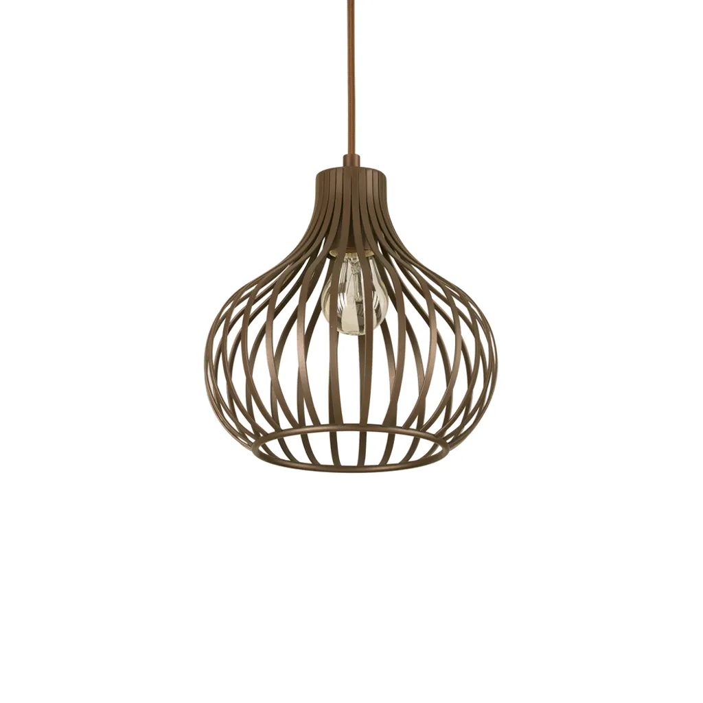 Suspension Onion Ideal Lux Ø 23cm Marron 205281 Luminaire Design
