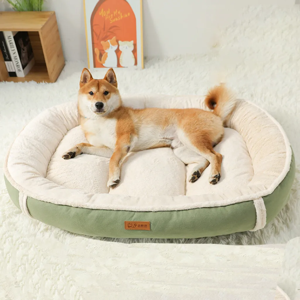 INF Tappetino Cane Suede Erba - Letto Morbido in Flanella S per Cani - 2