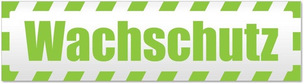 Kiwistar - Autoaufkleber - Lindgrün - 45 x 12 cm - Wachschutz gestreift - Hinweis Aufkleber Sticker für Auto, Kfz, Fahrrad, PKW, LKW