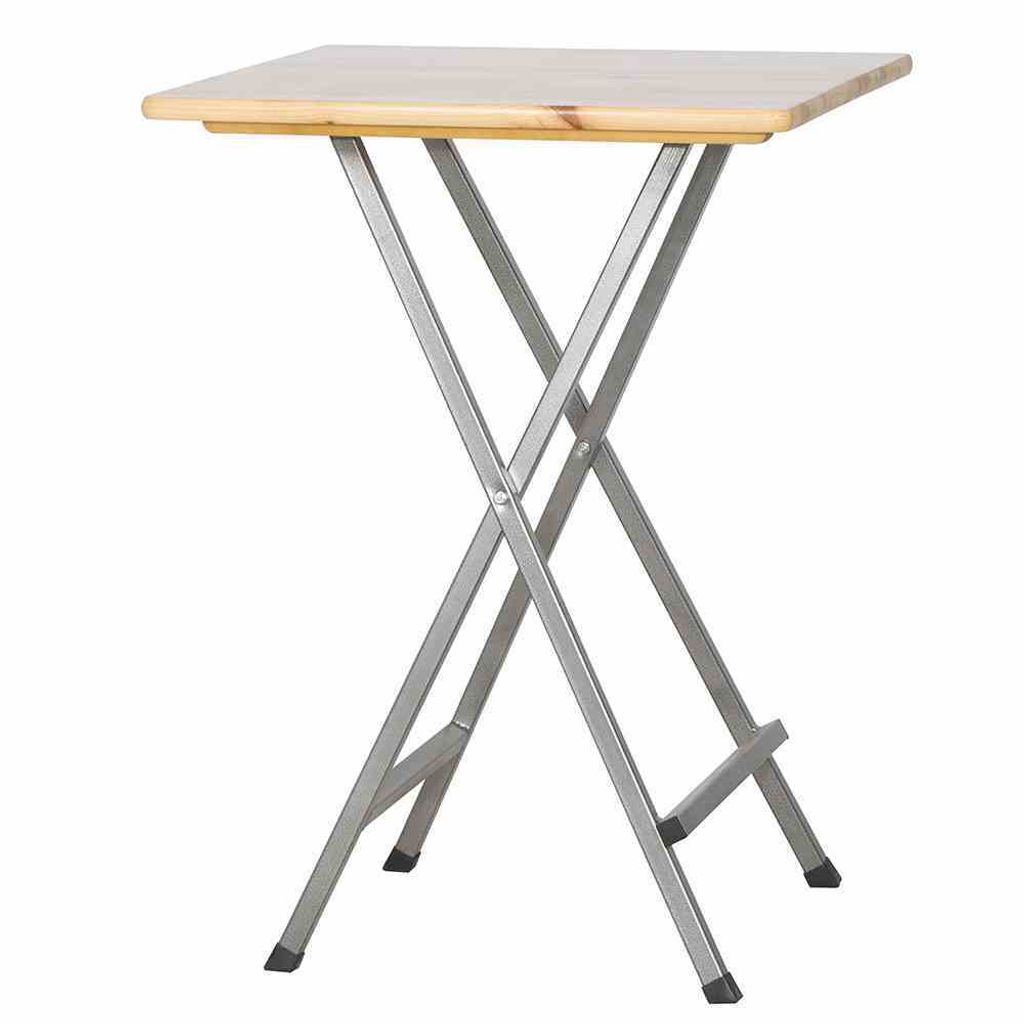 FUN STAR Stehtisch 80x80 Kiefer Gestell Stahl pulverbes.