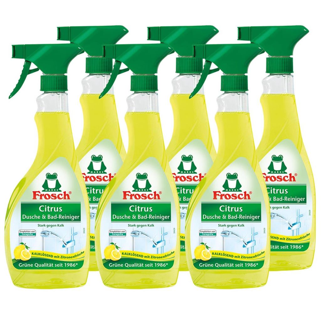 6x Frosch Citrus Dusche & Bad Reiniger 500 ml Sprühflasche
