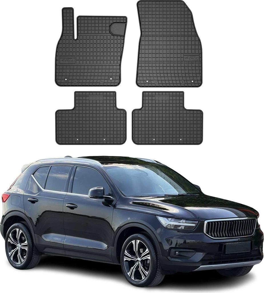 OMAC Gummi Fußmatten für Volvo XC40 2017-2025 Automatten Gummi Schwarz 4tlg