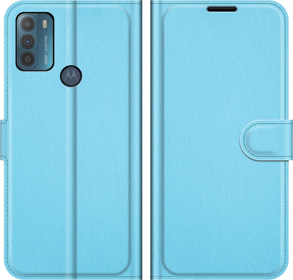 Mobigear Classic Motorola Moto G50 Hülle Klapphülle Geldbörse - Blau