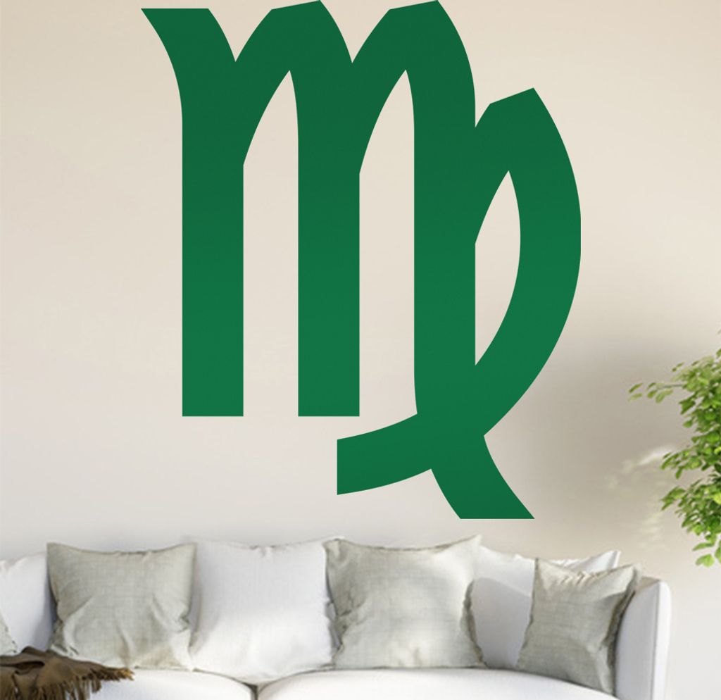 Sternzeichen: Jungfrau Wandtattoo in 6 Größen - Wandaufkleber Wall Sticker - Dekoration, Küche, Wohnzimmer, Schlafzimmer, Badezimmer