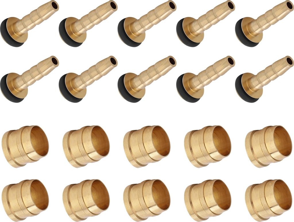 Präziser Kupfer Gold Oliven-Einsatz für hydraulischen Bremsschlauch 0.7x0.5cm 10er Set