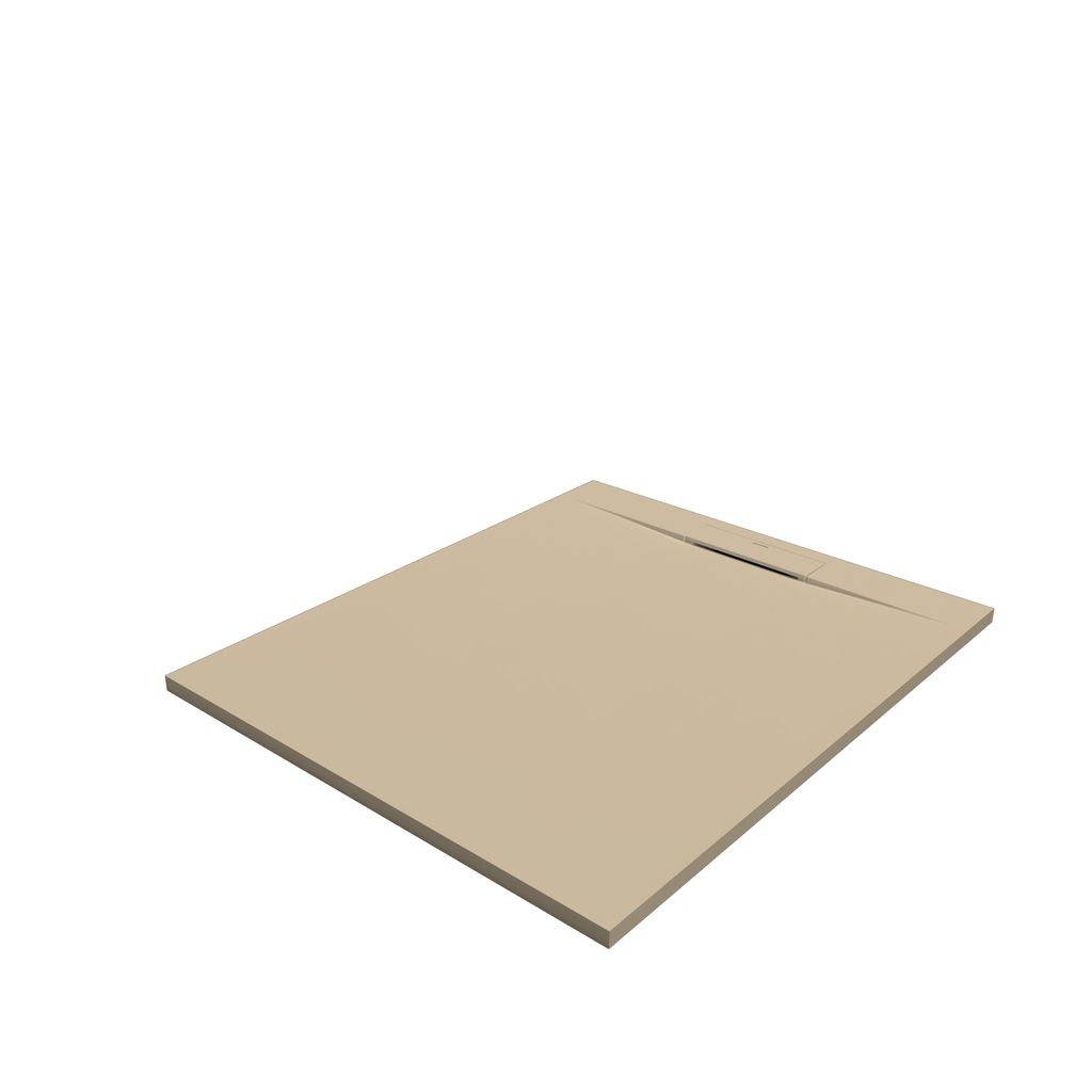 SANYCCES SIENA Rechteckige Duschwanne SanyDur Gel Coat 100 x 100 cm, Creme
