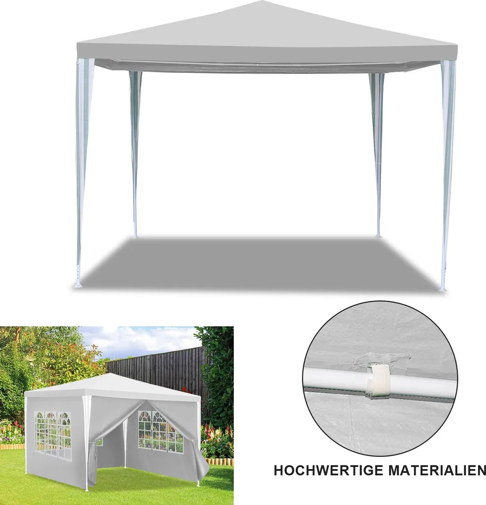 OFFERTA Gazebo 3x3 Izrielar Bianco Pieghevole | Tutto Incluso + Borsa - 10