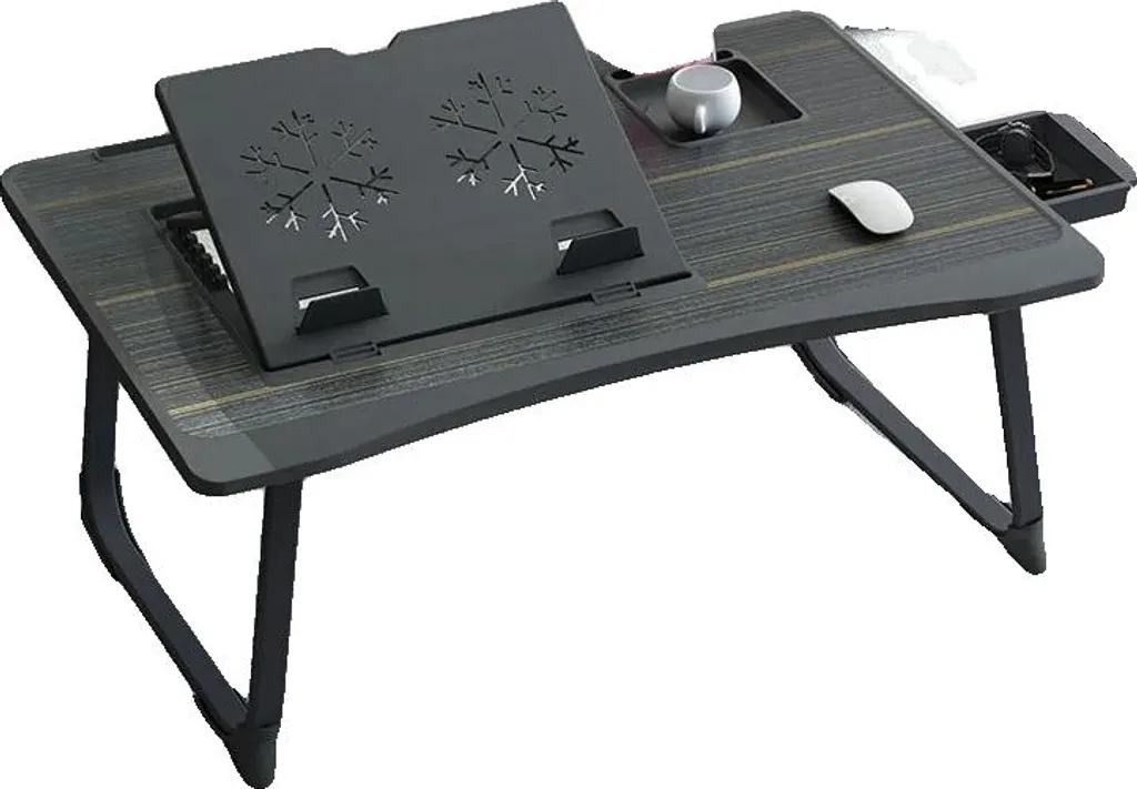 Scrivania Computer Regolabile Nera con Cassetto - Ergonomia Professionale