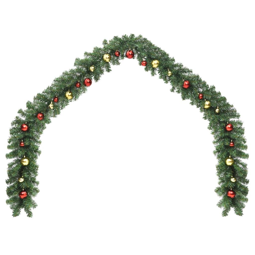"Winter Sale"Weihnachtsgirlande Geschmückt mit Kugeln 5 m - Christbaumschmuck - clorisNeu5213674