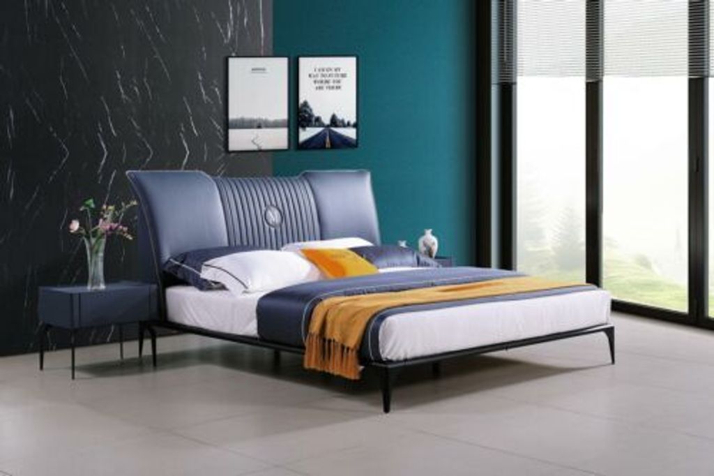 Schlafzimmer Möbel 3tlg. Set Hotel Bett + 2 Nachttische Hochglanz Betten JVmoebel
