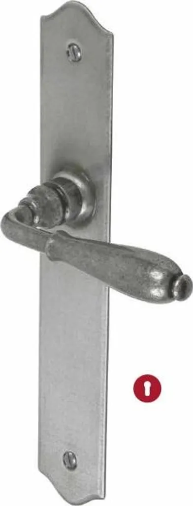 Poignée de porte Nevers BOUVET en fer patiné axe 70 pour cylindre profilé