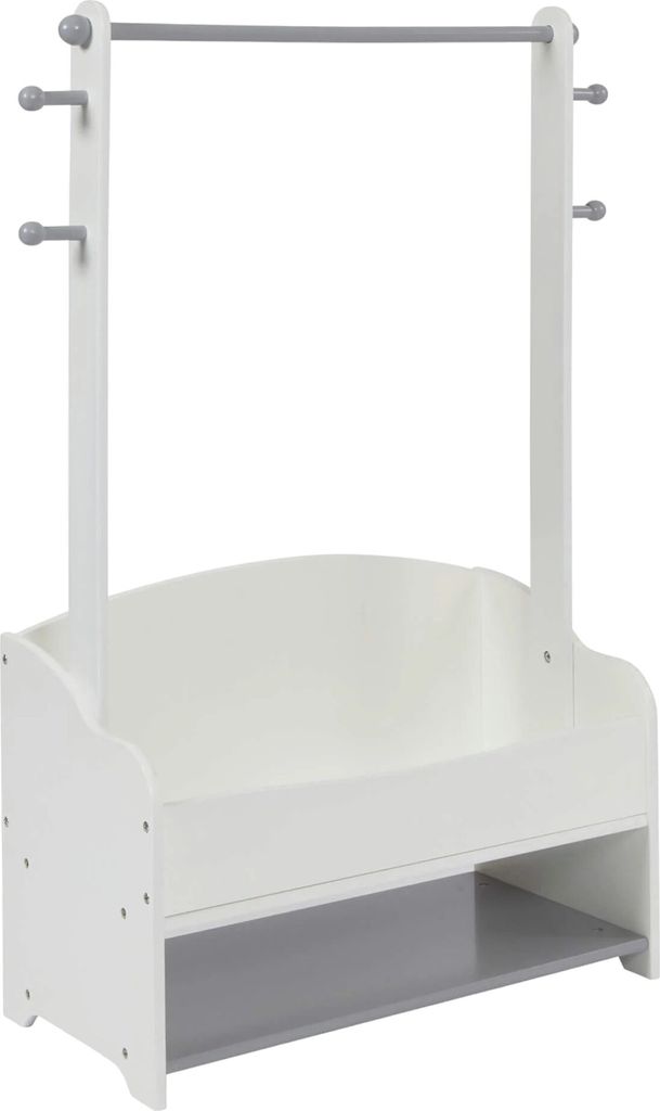 Ginger Home Kinder-Kleiderständer Holz Weiß/Grau – Regal Produktbild 4