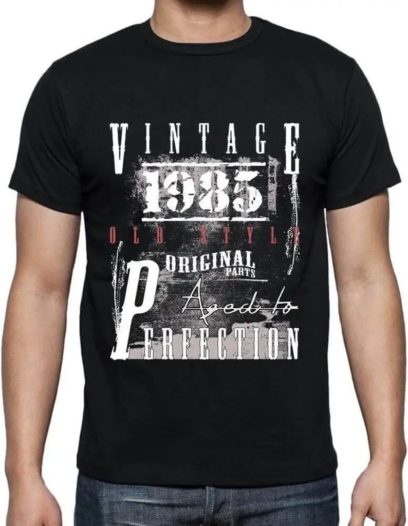 Herren Grafik T-Shirt Originalteile bis zur Perfektion gealtert 1985 – Original Parts Aged To Perfection 1985 – Geschenk 39. Geburtstag Jahrest...