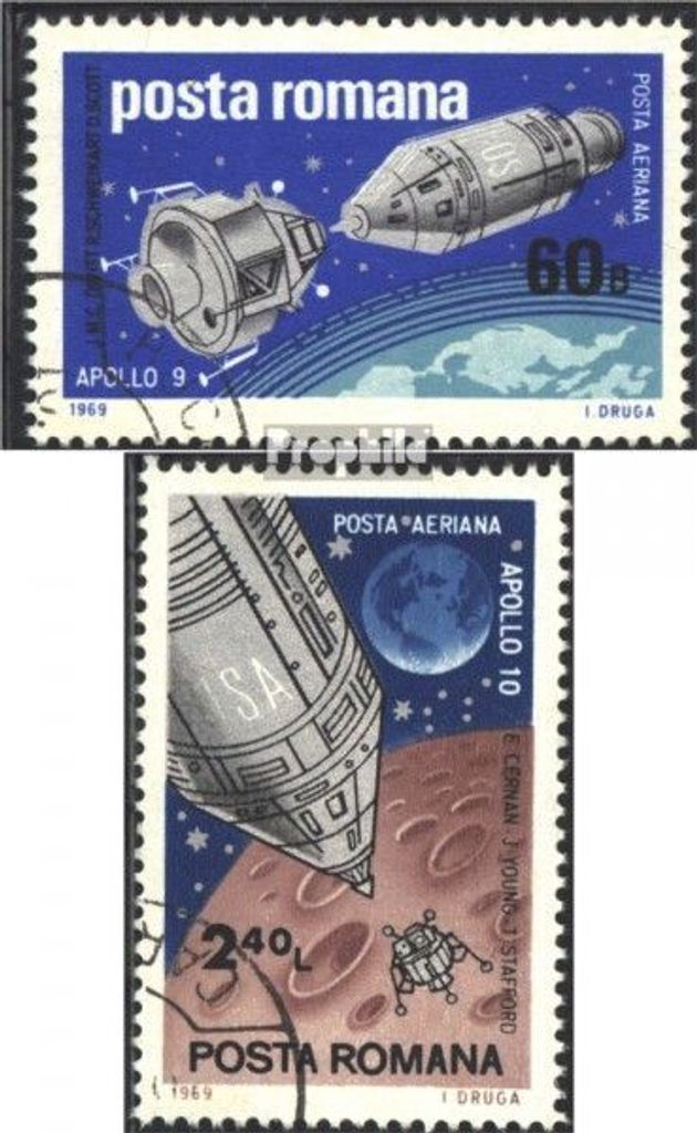 Briefmarken Rumänien 1969 Mi 2779-2780 (kompl.Ausg.) Produktbild 