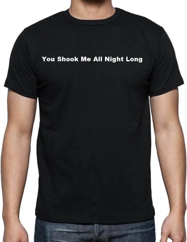 Herren Grafik T-Shirt Du hast mich die ganze Nacht lang geschüttelt – You Shook Me All Night Long – Öko-Verantwortlich Vintage Jahrgang Kurzarm