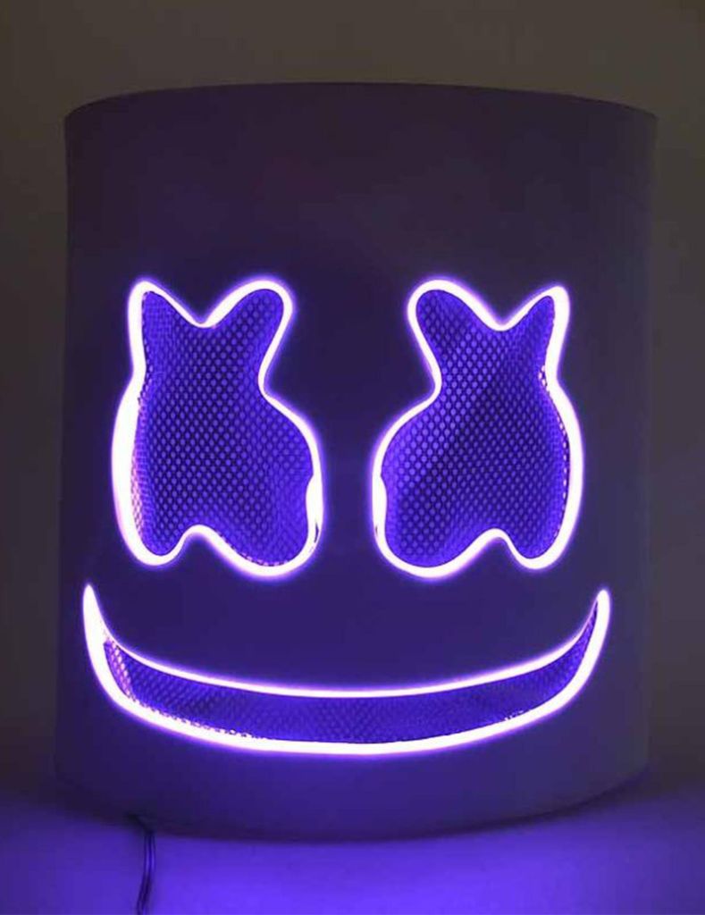 LED-Maske DJ-Maske Festival violett - Einheitsgröße Produktbild 
