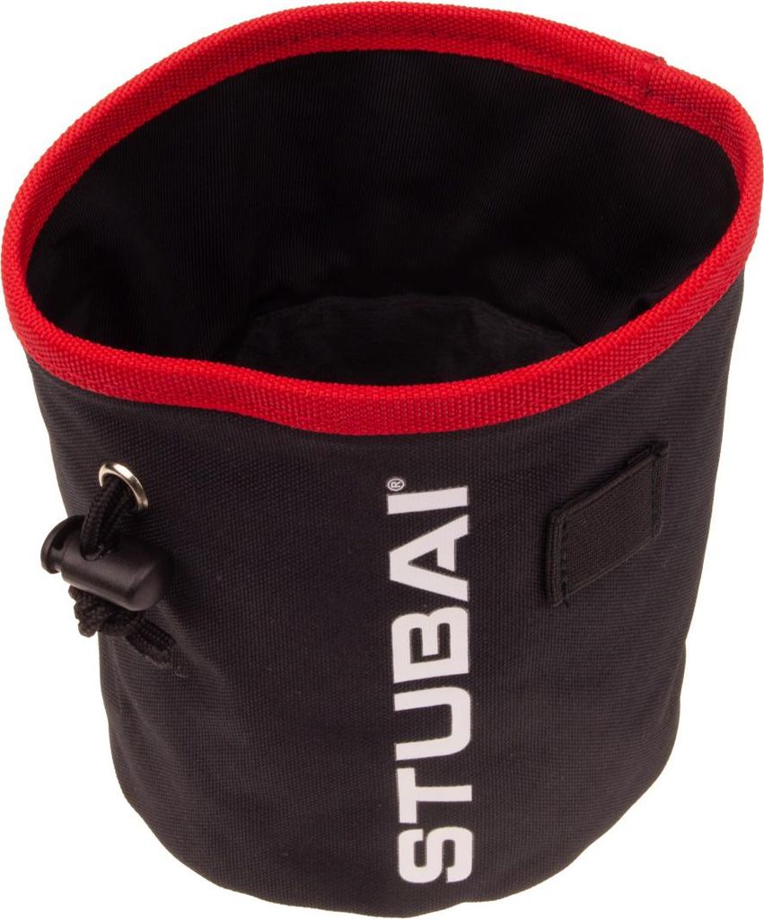 STUBAI Chalk-Bag | schwarz | Chalkbag zum Klettern und Bouldern, Magnesium-Beutel, Kalk-Tasche, Kreidebeutel, Magnesiabeutel