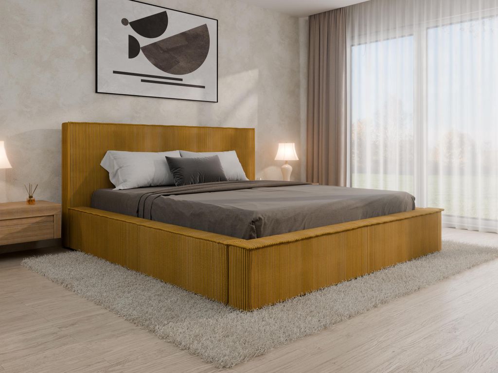 SANA – modernes Polsterbett mit Bettkasten und Metall-Lattenrost | Arlan - 7zonen Pocketkokos