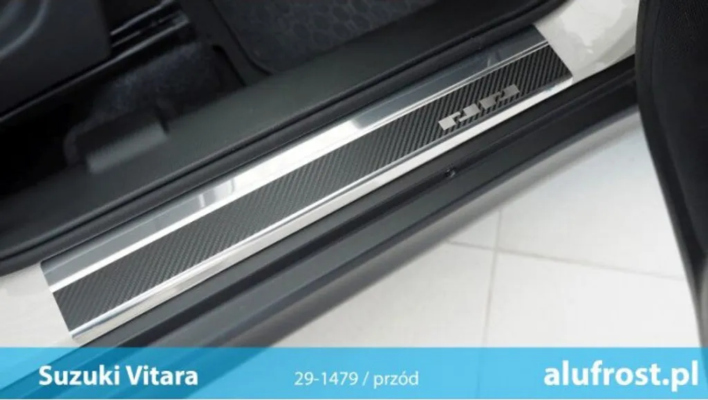 Plaques de Seuil Carbone Suzuki Vitara dès 2015 - Anti-Rayure et Durable