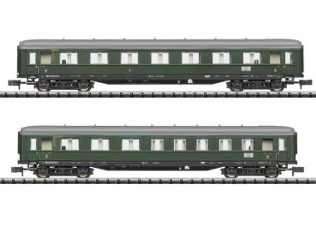 Set de 2 voitures voyageurs Minitrix 18287 DB pour réseau ferroviaire N