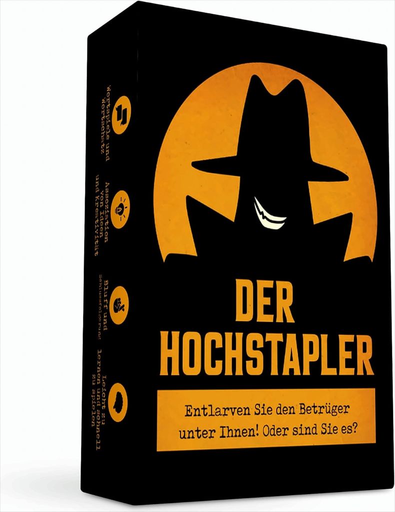 HUTTER TRADE SELECTION, Der Hochstapler, Gesellschaftsspiel, Spannendes Bluffspiel zur Entlarvung von Betrügern, Perfekt für Spielabende, Für 4...