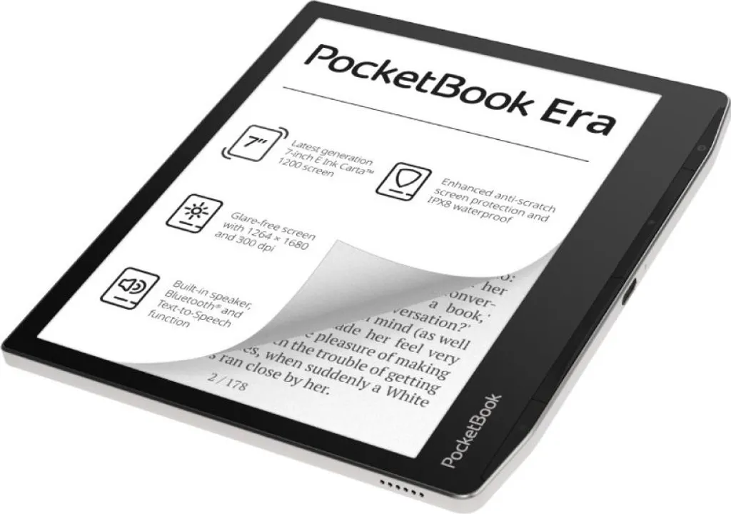 Liseuse PocketBook 700 Era 16 Go Finition Argent Écran Tactile Anti-Reflet