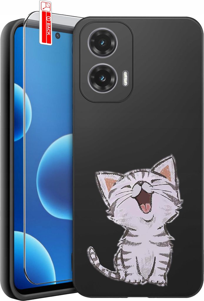 Hülle für Motorola Moto G45 5G | Designs | Mattes Silikon-Case + 9H-Glas